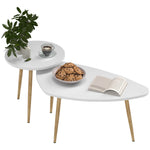Coffee Table Set Of 2, Nesting End Side Tables