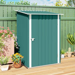 3.3ft X 3.4ft Outdoor Storage Shed Steel Garden Shed | Green