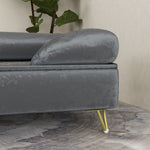 Dog Sofa Pet Couch W/ Removable Backrest Cushion Washable Cover | Gray