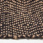 Black Geometric Jute Rug | 200cm | Black