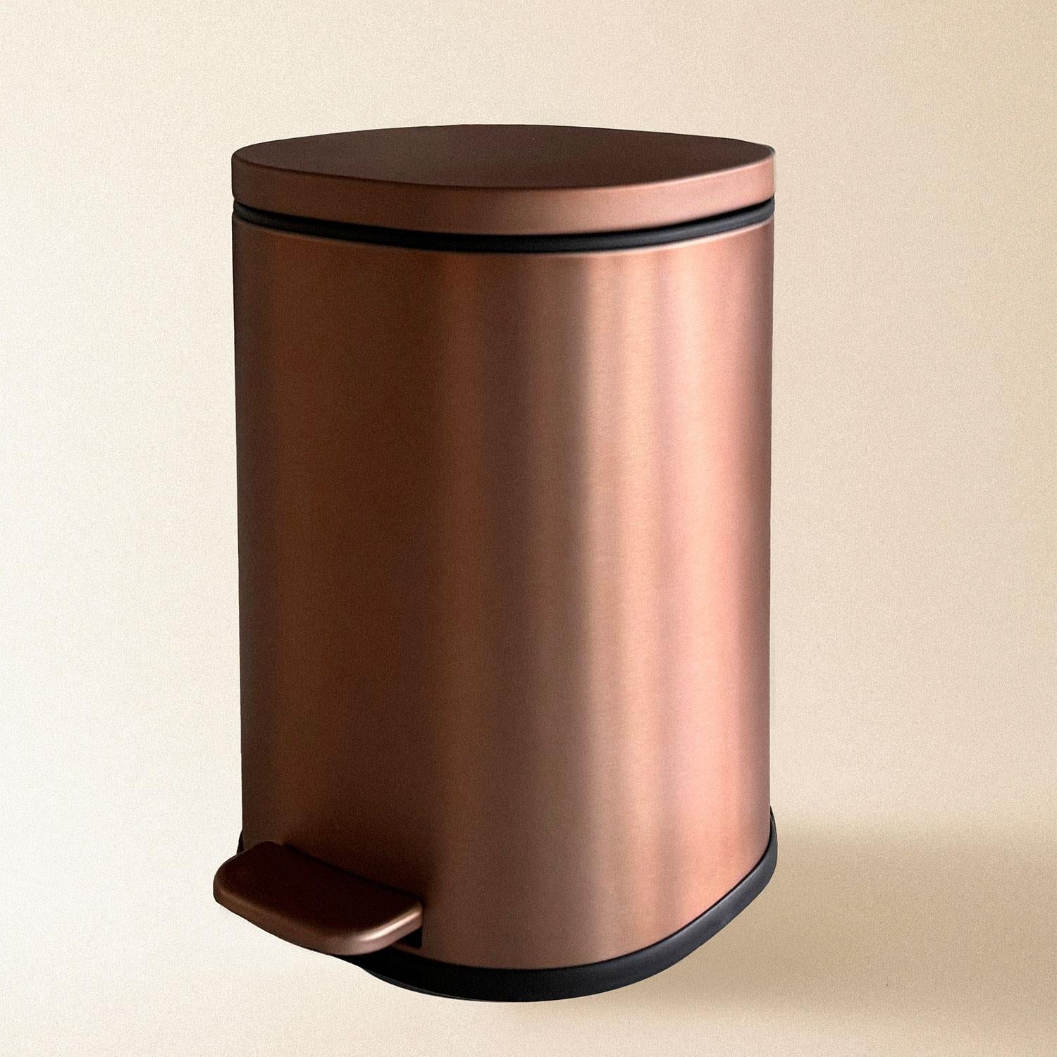 Bathroom Bin Trash Can 5l Pedal Start Collection | Copper