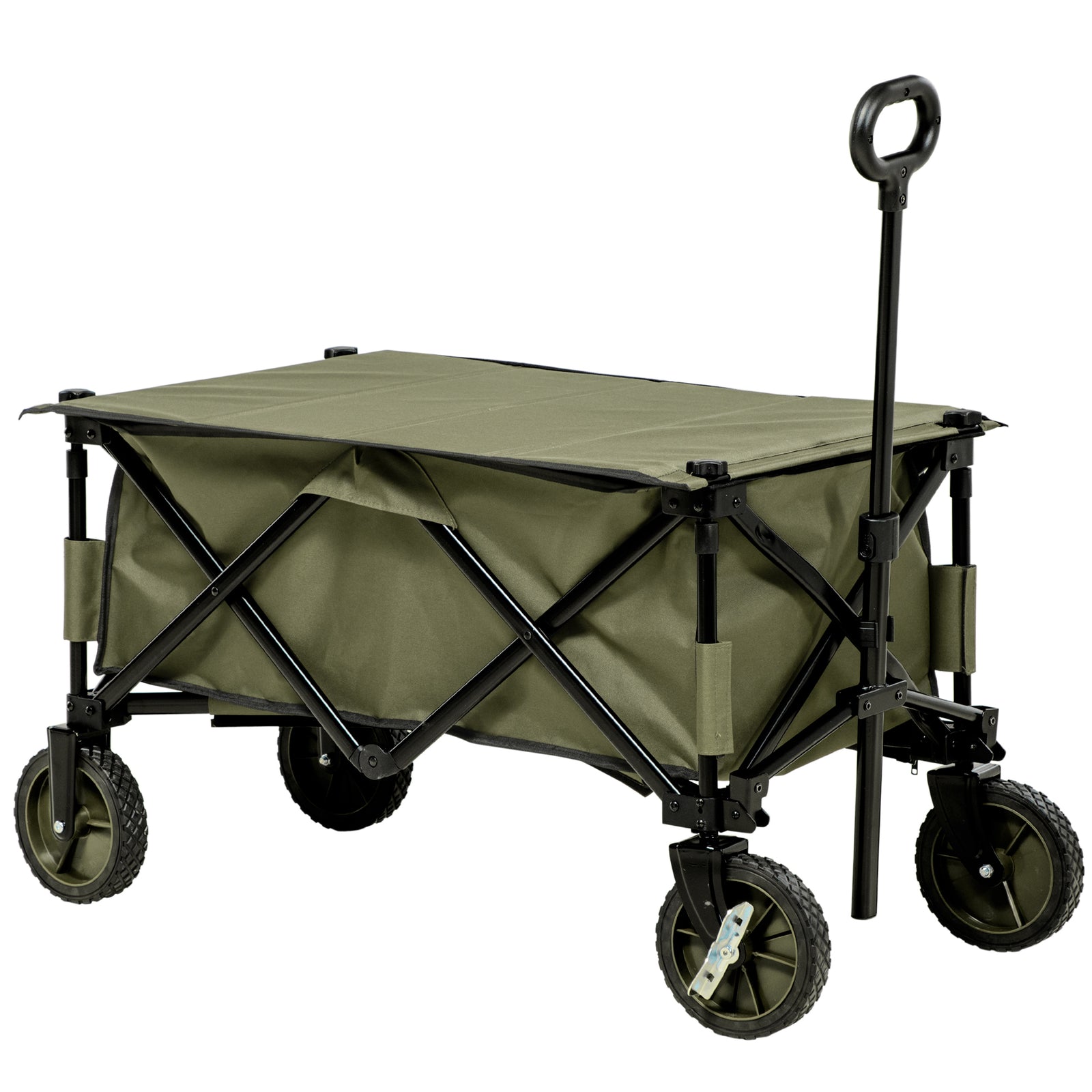 Folding Garden Trolley With Folding Board | Green