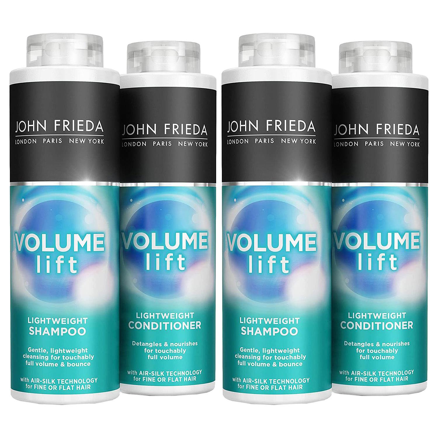 John Frieda Luxurious Volume Lift Lightweight 2x Shampoo & 2x Conditioner, 500ml