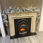 270cm Premium Mixed Branch Pre-lit Snow Filled Christmas Garland - With Timer