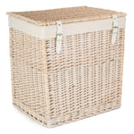 White Cotton Lined Boutique White Wash Laundry Baskets | Set-of-2 | White