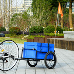Bike Cargo Trailer With Foldable Storage Box | Blue