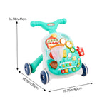 2-in-1 Baby Walker And Baby Interactive Entertainment Game Table | Green