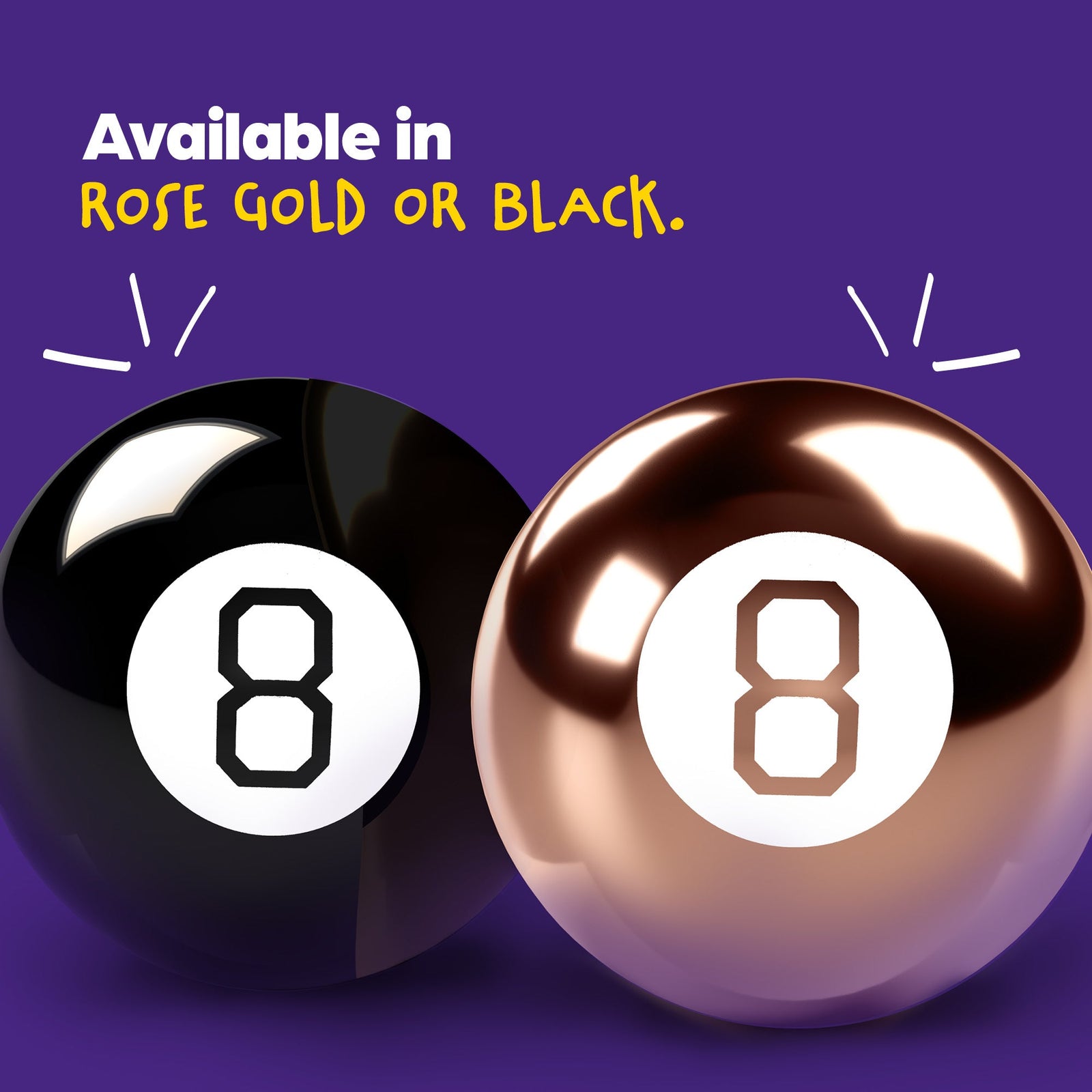 Wicked Gizmos Retro Mystic 8 Ball Rose Gold Fortune Telling Mystic Gadget