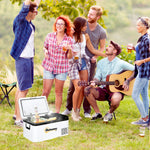 12v Portable Car Refrigerator W/ Inner Led Light Indoor | Small | White