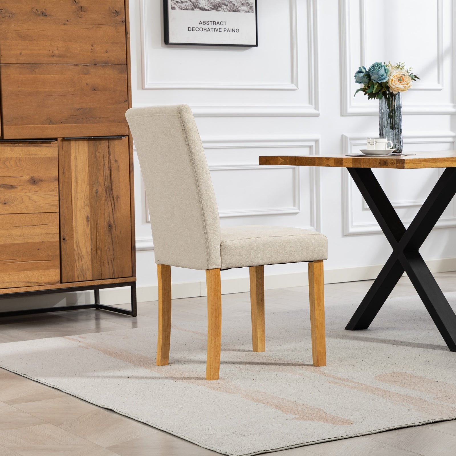 Almont Fabric Dining Chairs - Set Of 2 | Beige