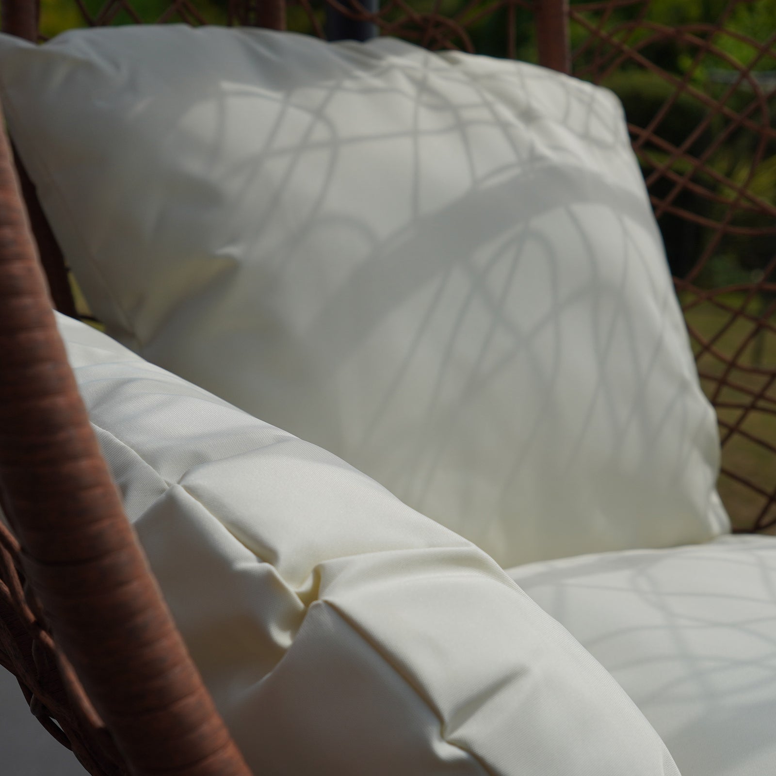 Sutton Hanging Swing Single Egg Pod Chair | One Size | Cream