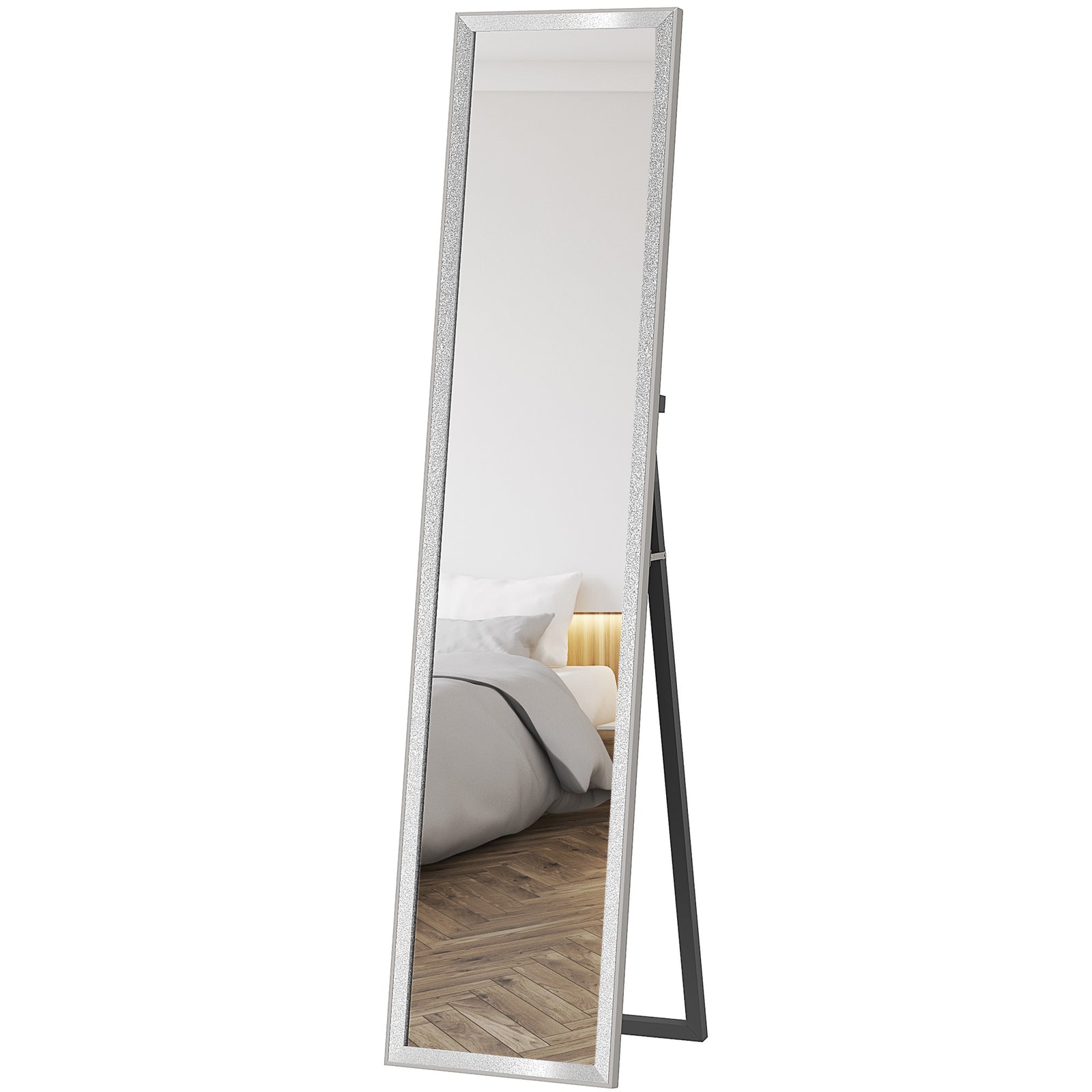 Floor Mirror Wall Mounted Leaning Standing Mirror 37 X 157cm | Silver