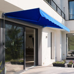 250cm W X 200cm D Outdoor Retractable Patio Awning For Window And Door | One Size | Blue