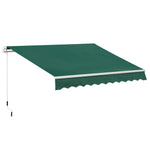 3x2m Manual Window Awning W/ Hand Crank | Green