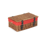 Wicker Double Steamed 35cm Empty Hamper Basket | Red