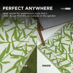 Luxury Outdoor Rug Waterproof Reversible For Garden Patio 100% Recycled, Green Zena Tropical | 180cm x 270cm | Green