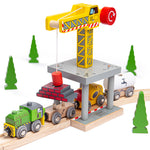 Yellow Crane Accessory for Wooden Train Sets