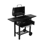 Outdoor Charcoal Grill With Side Tables