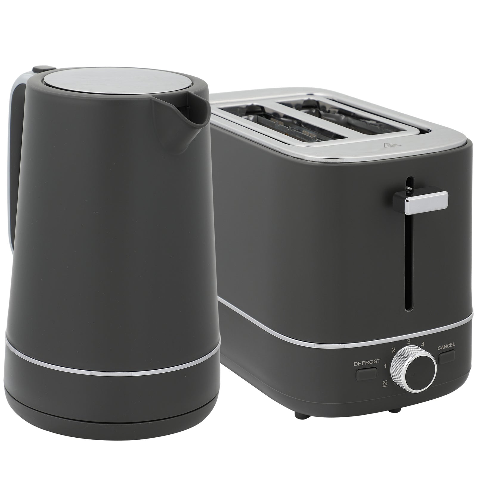 1.7l 3000w Fast Boil Electric Kettle And 2 Slice Toaster Set