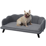 Dog Sofa, Pet Couch Bed For Medium, Large Dogs W/ Legs, Cushion | Gray