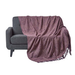 Nirvana Handwoven Slub Cotton Throw | 150cm x 200cm | Mauve