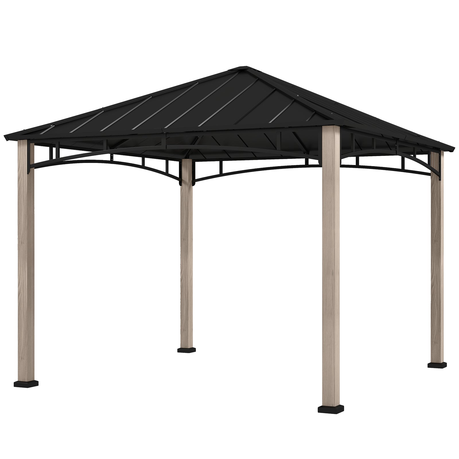 3x3m Hardtop Gazebo With Galvanised Metal Roof