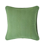 Cotton Rajput Ribbed Cushion Cover | 45cm x 45cm | Dark Olive