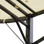 Patio Metal Gazebo Door Window Awning Wall Mount Shelter | Black