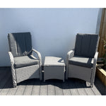 Indoor & Outdoor Living Leigh Wicker Rattan Natural Bistro Set With Outdoor Cushion