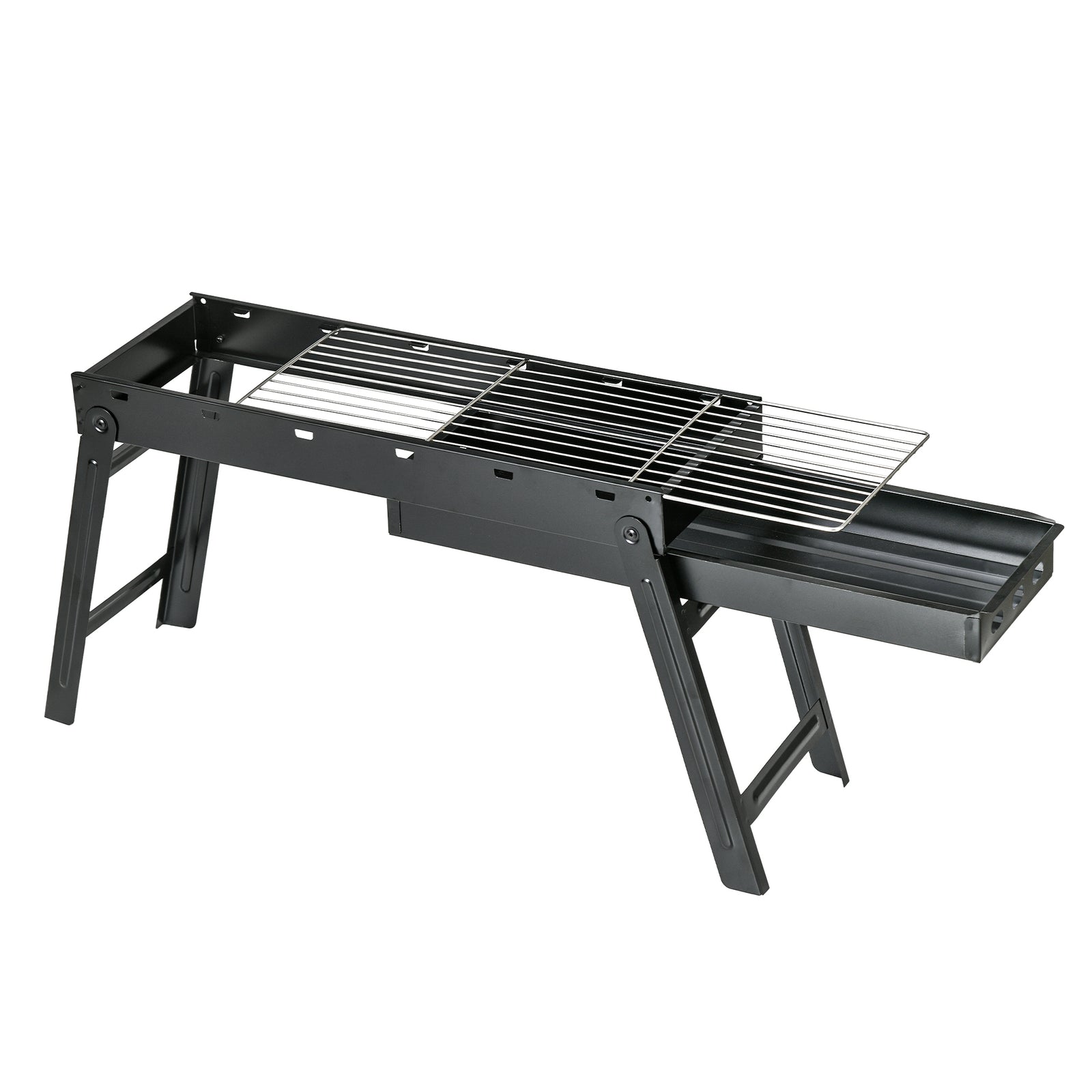 Compact Galvanised Tabletop Bbq, Black
