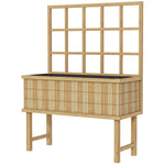 Raised Garden Bed With Trellis & Drain Holes | Yellow