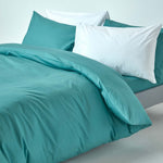 Egyptian Cotton Duvet Cover With Pillowcase, 200 Tc | Double | Teal