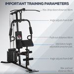 Multifunction Home Gym Machine With 45kg Weight Stack | Black