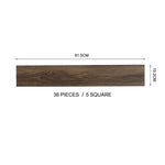 Pvc Wooden Self-adhesive Laminate Flooring Planks For Home Decor | Dark Brown