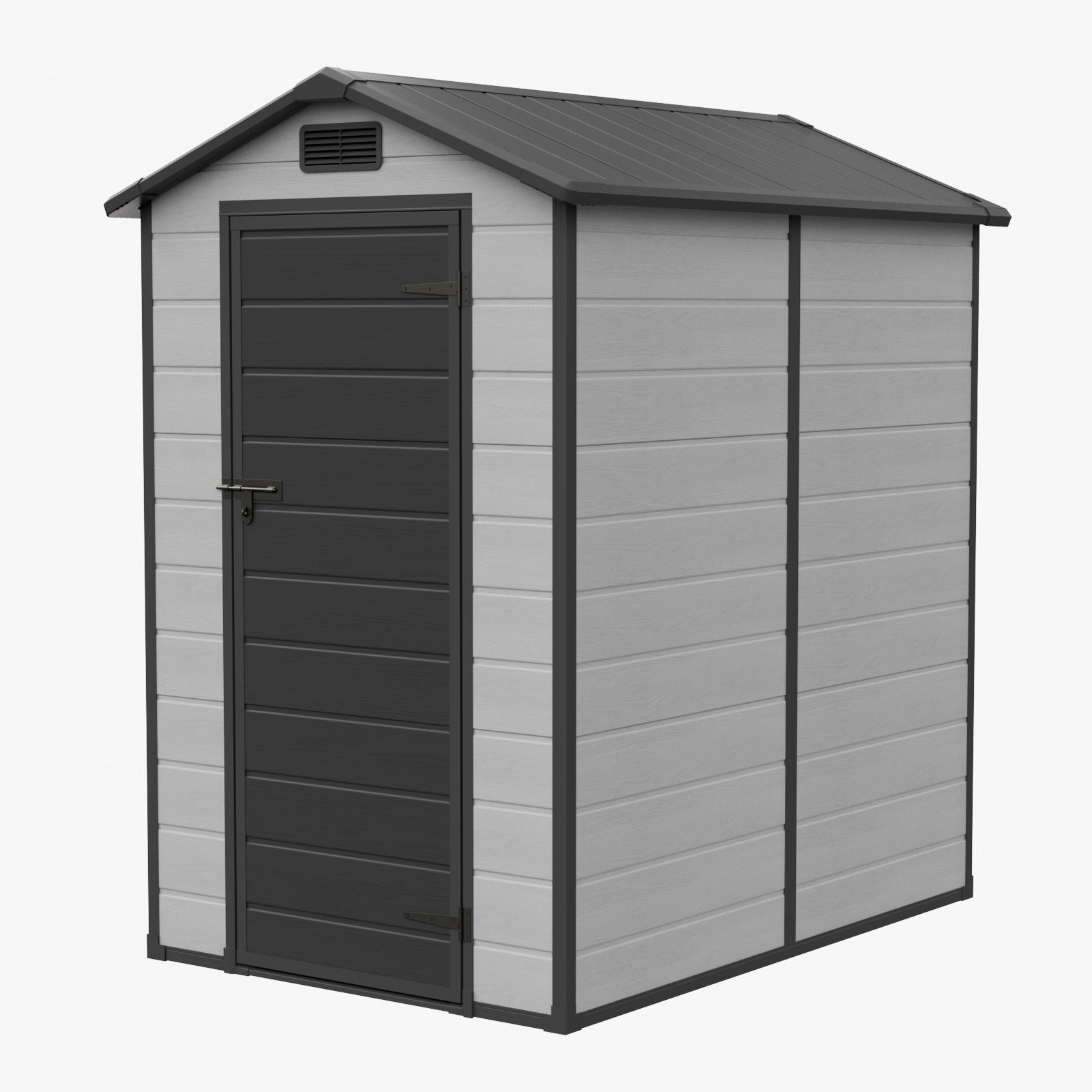 4x6 Ft Outdoor Garden Plastic Storage Shed | Black
