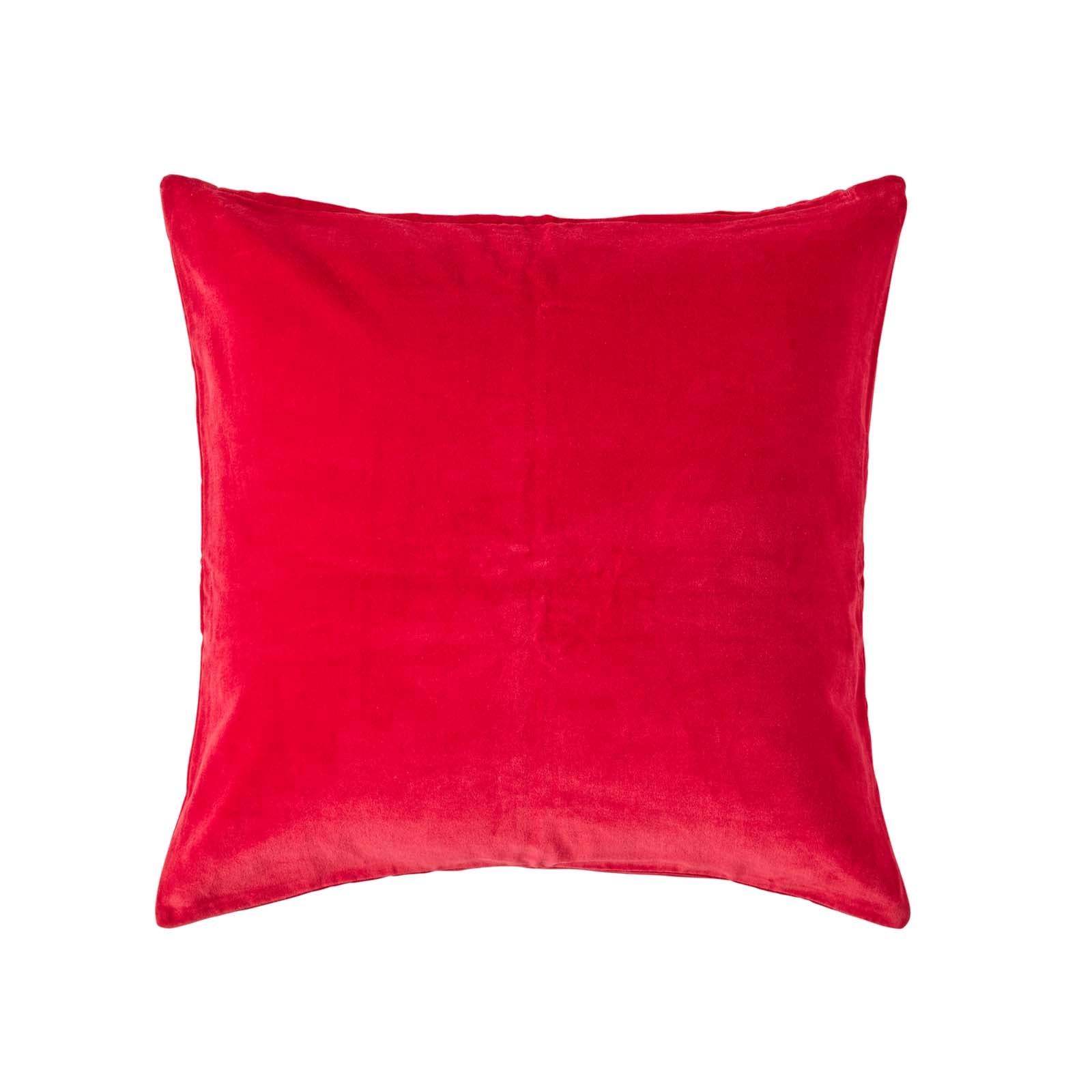 Luxury Cotton Velvet Cushion Cover | 40cm x 40cm | Red