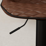 Set Of 2 Bar Stools, Adjustable Swivel Breakfast Barstools | Set-of-2 | Brown