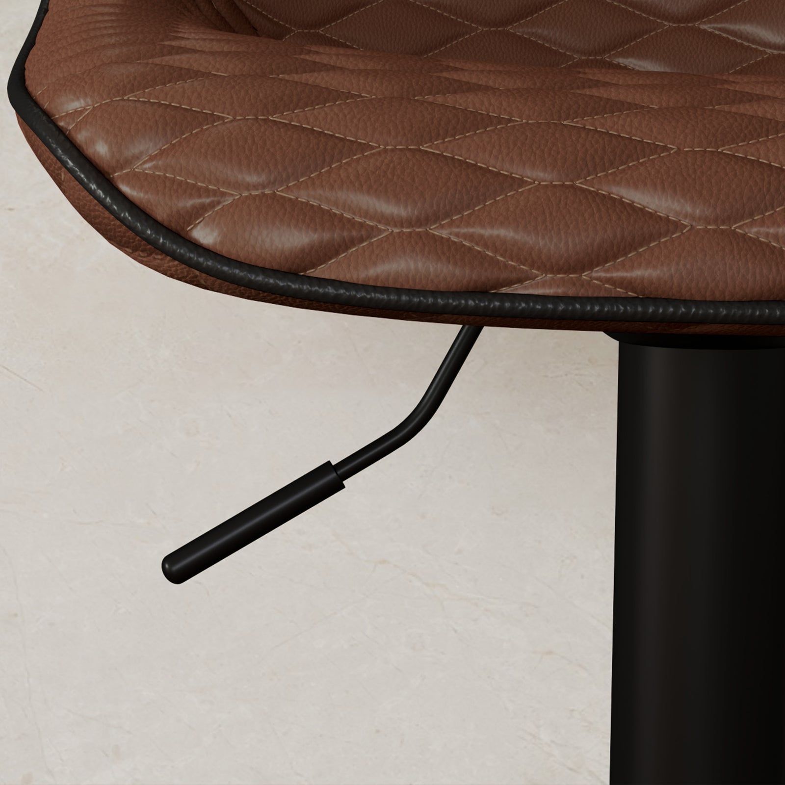 Set Of 2 Bar Stools, Adjustable Swivel Breakfast Barstools | Set-of-2 | Brown