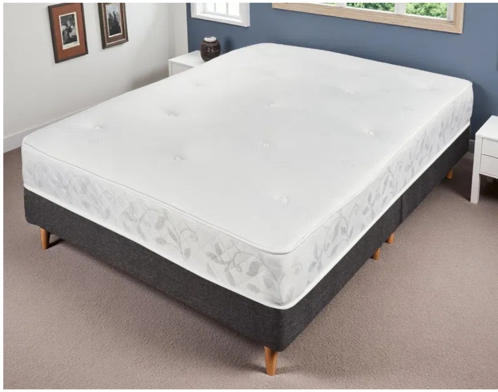 Leafy Westminster Memory Top Mattress - Medium Support | Small Double | White