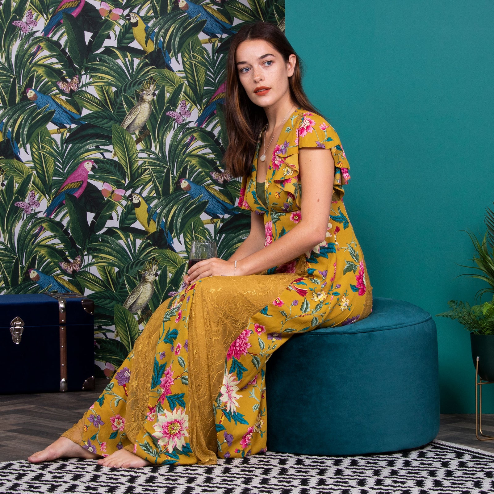 Milano Velvet Bean Bag Pouffe | Teal