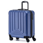 56x45x25cm Large Cabin Carry On Case - Overhead Luggage Suitcase - 4 Spinner Wheels - Abs Hard Shell Cabin Bag | Cabin | Navy Blue