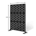 Metal Outdoor Privacy Screen 120cm X 180cm - Panels | 120cm x 180cm | Black