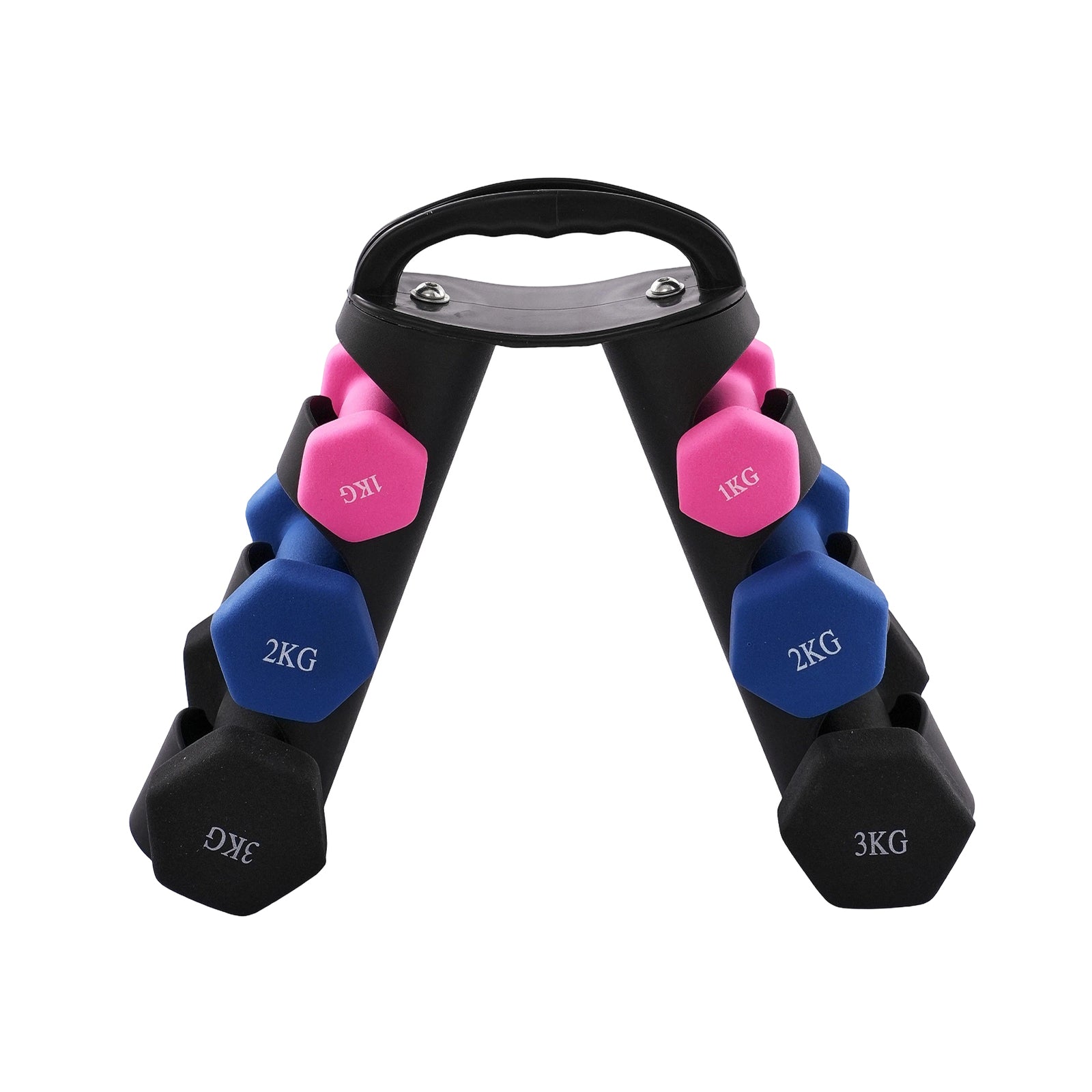 Breeins 1/2/3 Kg Fitness Dumbbells Home Hand Weights Set With Storage Stand