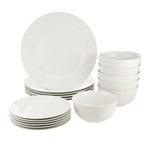 Dinner Set 12 Piece Rim Crockery Plates Bowls Set Porcelain