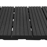 Pack Of 10 Cosmo Garden Patio Cosmopolitan Interlocking Decking Tiles | Dark Grey