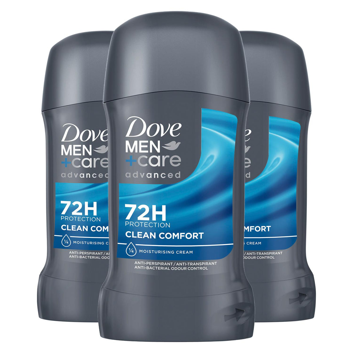 Men+care Advanced Anti-perspirant Deodorant Stick Clean Comfort 50ml, 3 Pk | Set of 3