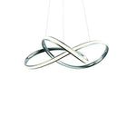 Cappio Chrome Led Pendant Lamp 36w(130w) Stunning Designer Hanging Ceiling Light With Elegant Chrome Curves
