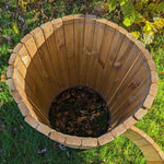 Wooden Potato Planter Barrel | 42cm x 42cm x 65cm | Brown