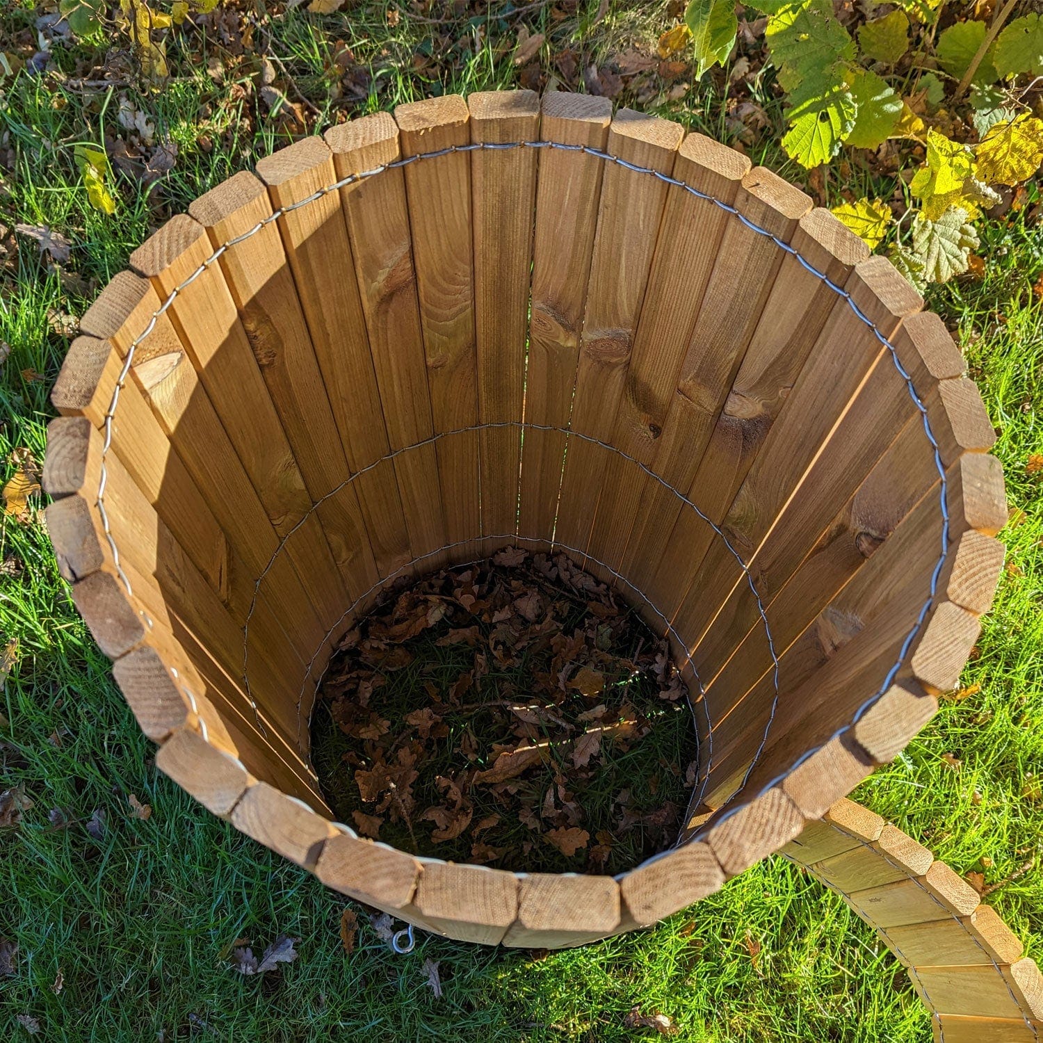 Wooden Potato Planter Barrel | 42cm x 42cm x 65cm | Brown