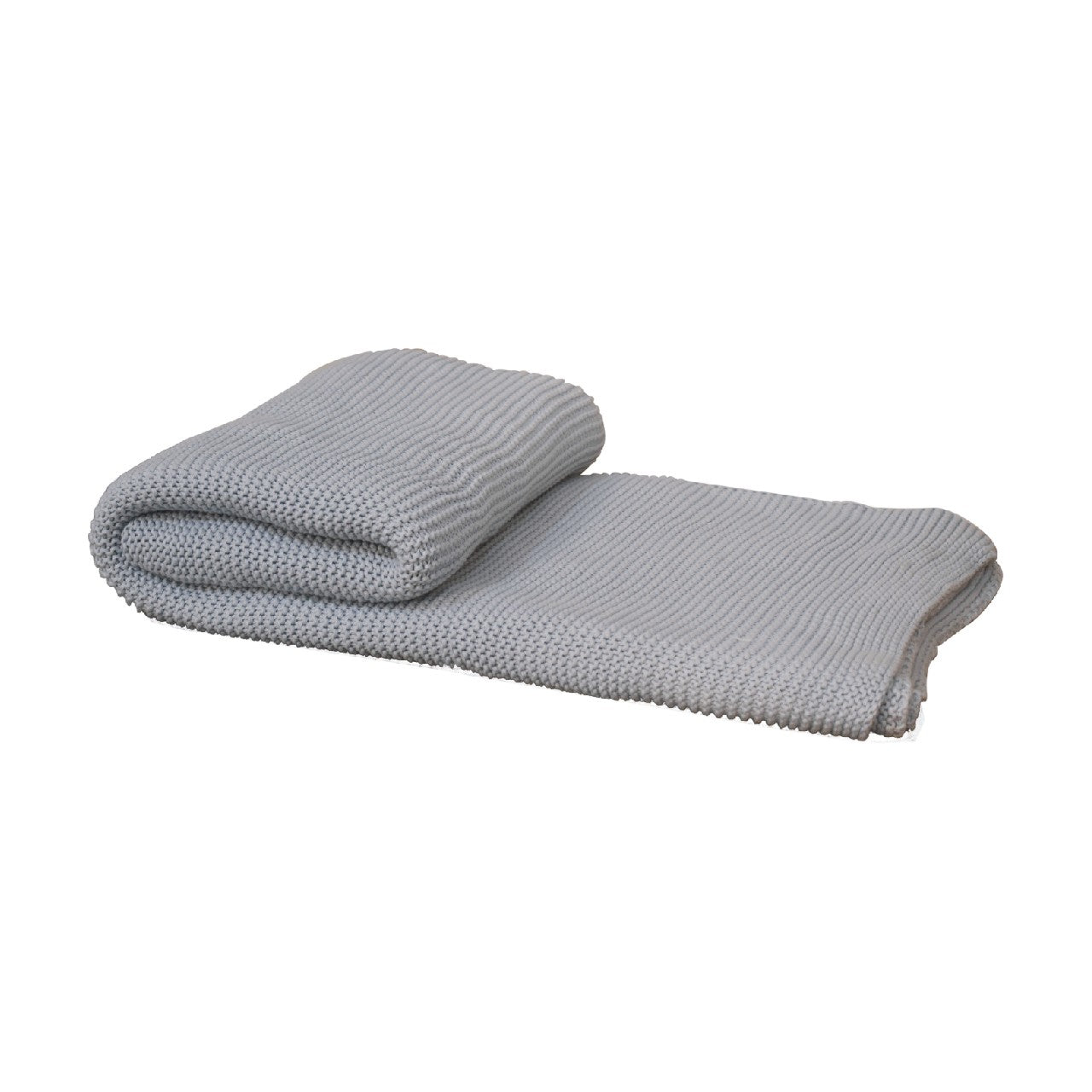Double Knitted Throw | Light Blue